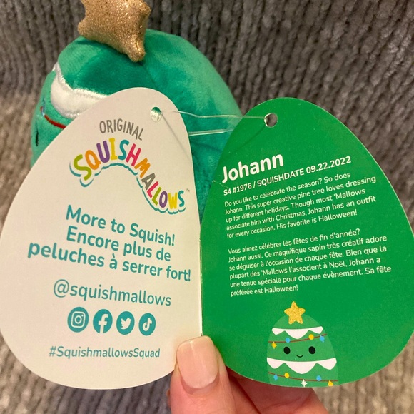 Johann the Christmas Tree Winter Squad Squishmallow 4” NWT - Picture 2 of 5